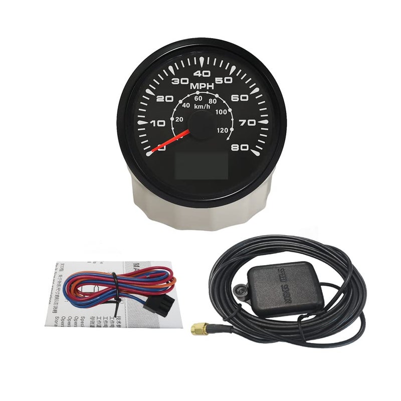 ELING Car Motorcycle Boat GPS Speedometer Odometer 0-80MPH 0-120KM/H ATV UTV with 8 Different Backlight 85mm - Image 5
